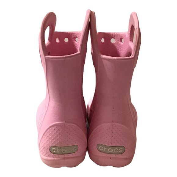 Crocs Toddler Girls Size 8 Pink Rainboots - Picture 2 of 8